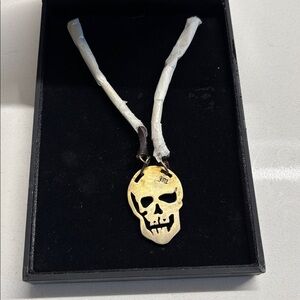 Vintage Sterling Silver Juicy Couture Skull Necklace